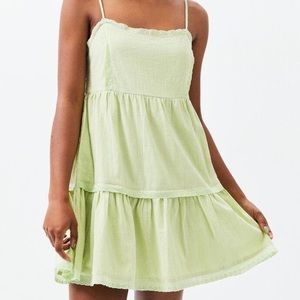 Green Tiered Babydoll Dress Size Small